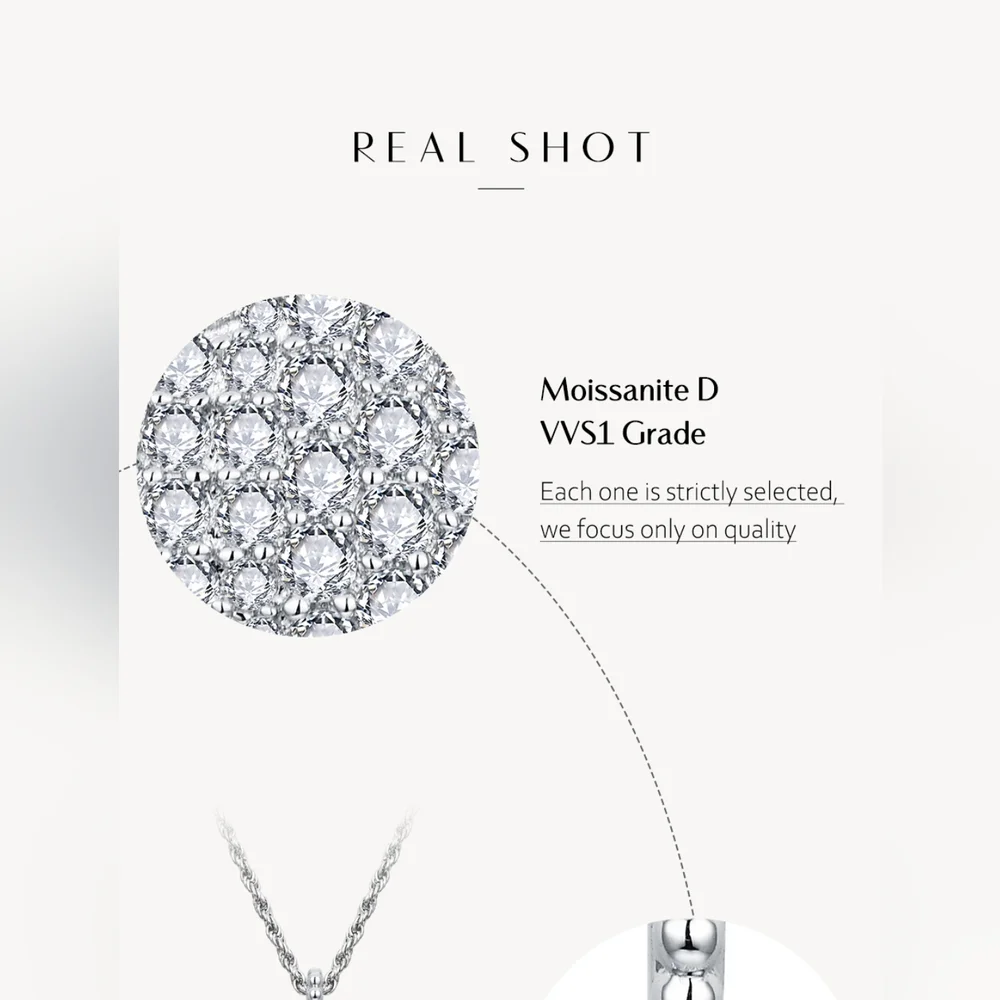 Sterling silver diamond necklace
